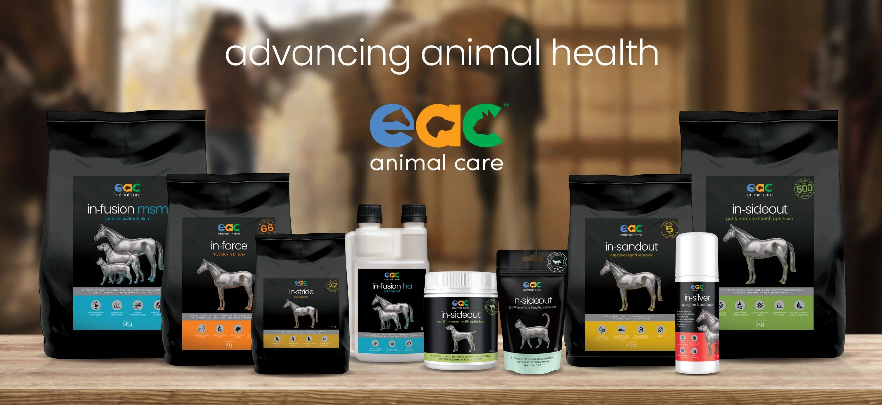 the range of EAC Animal Care products