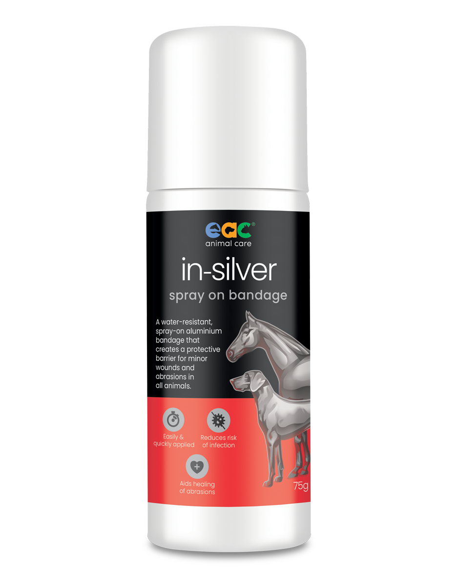 in-silver - Spray On Bandage For Horses, Cattle, Dogs & Other Pets & Animals