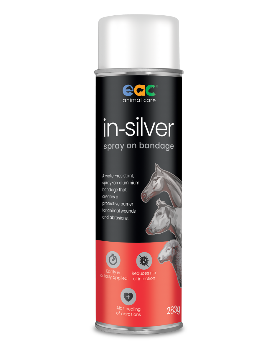 in-silver - Spray On Bandage For Horses, Cattle, Dogs & Other Pets & Animals