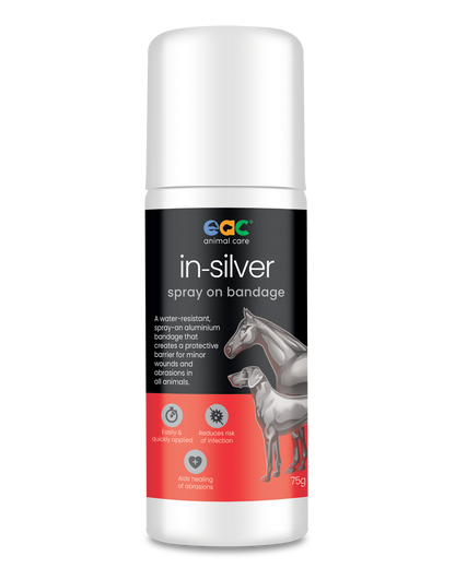 in-silver - Spray On Bandage For Horses, Cattle, Dogs &amp; Other Pets &amp; Animals